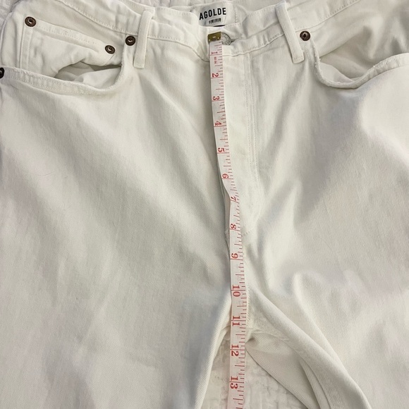 Agolde White Riley Crop Jeans - Picture 12 of 13